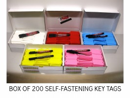 CABLE TIE KEY TAGS, SELF LOCKING KEY TAG,